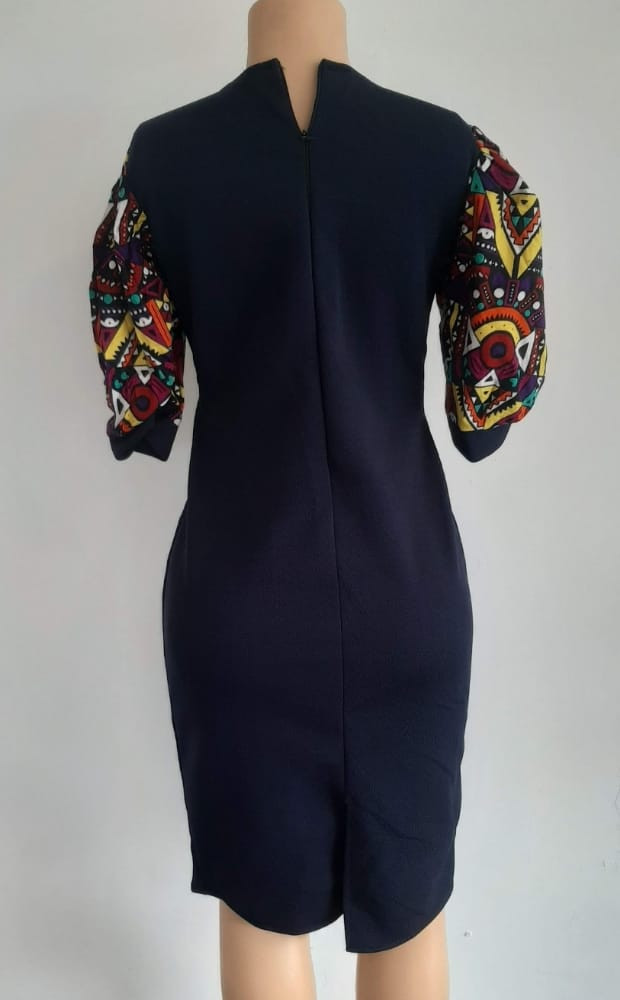 Jeans gown sales with ankara patches